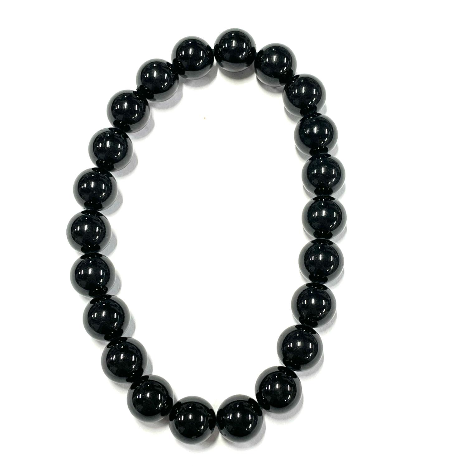 Black Tourmaline Beads Bracelet - 8mm Black Tourmaline Beads Bracelet - 8mm